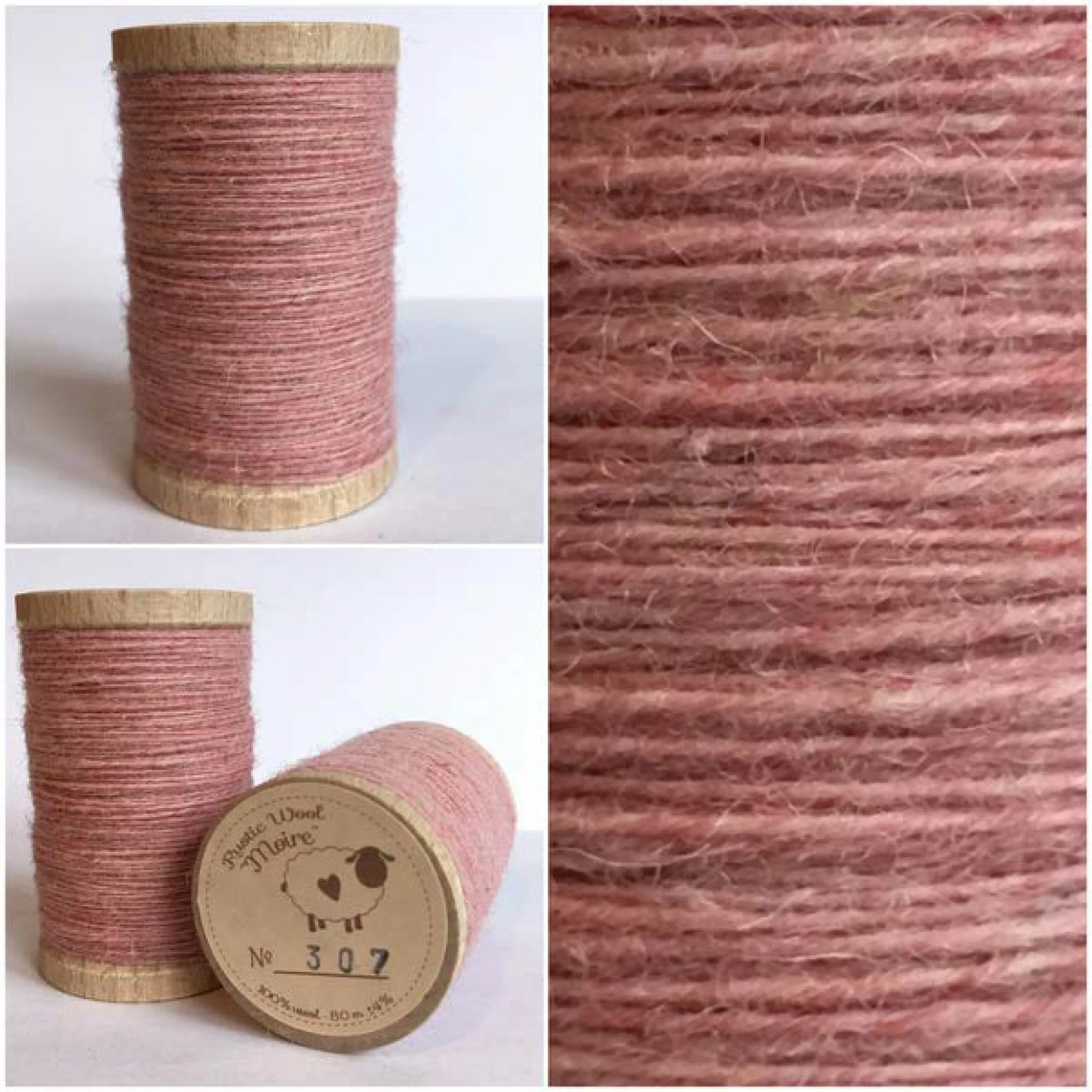 BALLERINA PINK Hand Dyed Fat EIGHTH Wool Fabric for Wool Applique and Rug Hooking