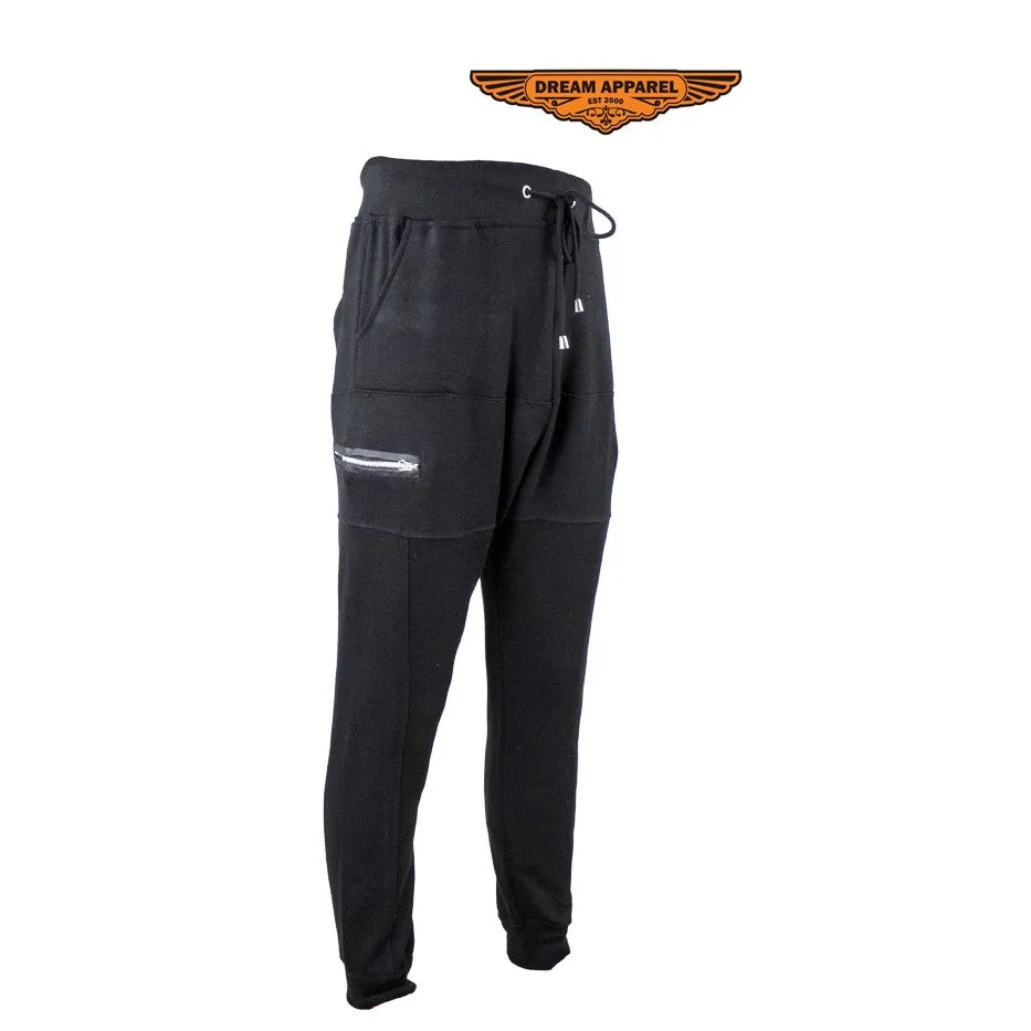 Black Multi-Pocket Dual Layered Sweat Joggers