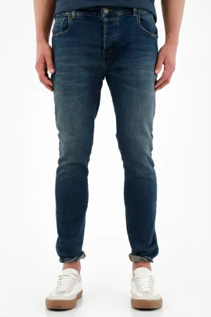 Jean azul skinny para hombre