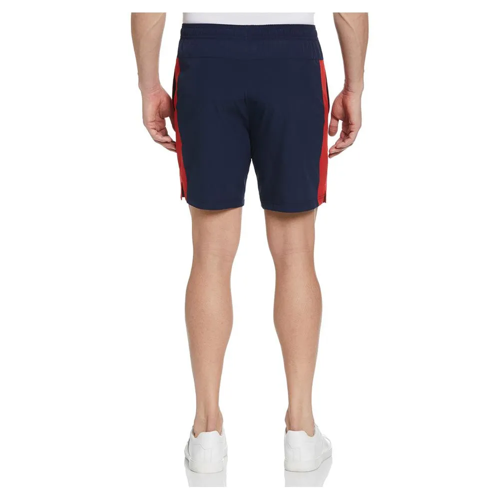 Men`s Blocked Pull-On Tennis Short Peacoat