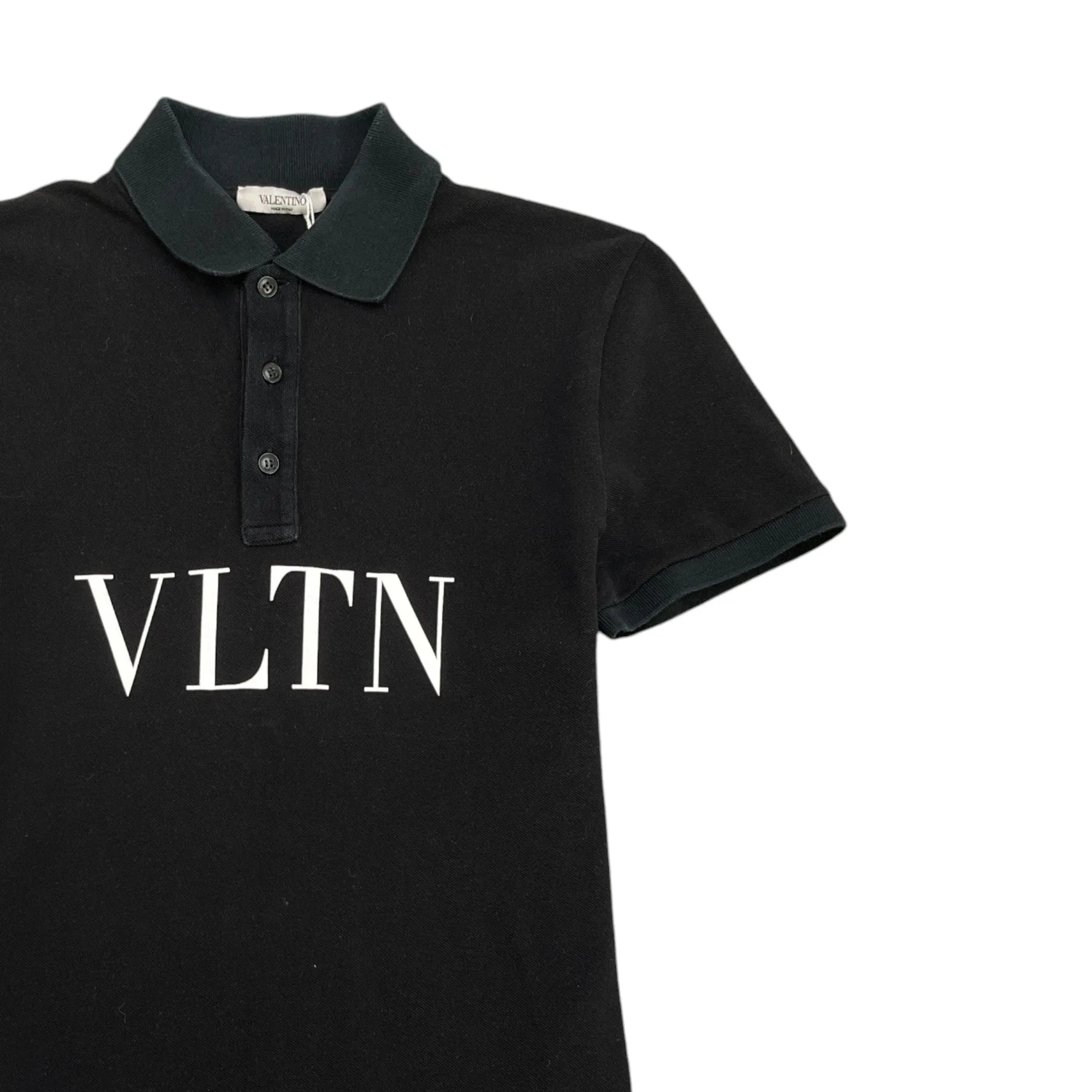 Men's Vltn Logo Polo Shirt Black Size S