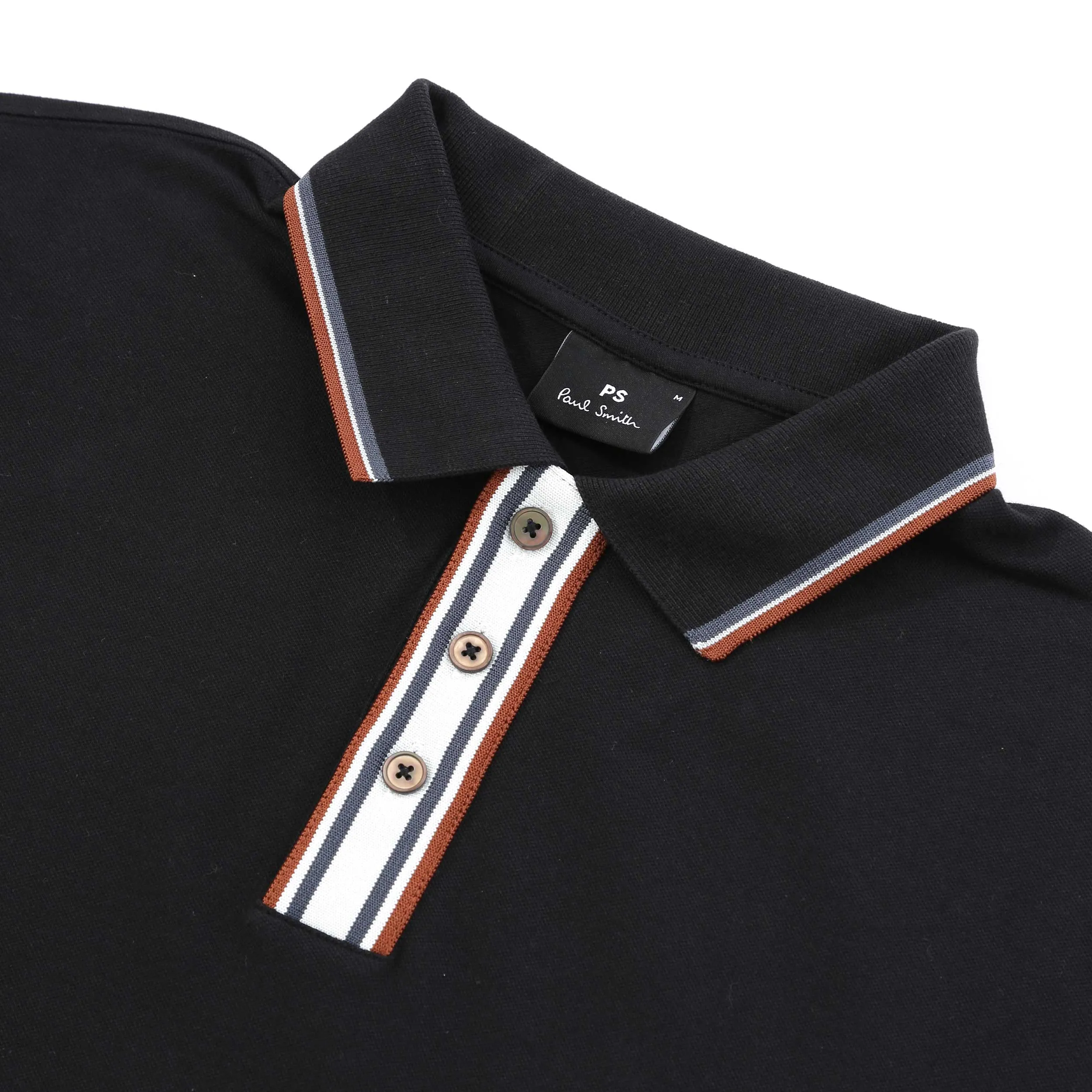 Paul Smith Reg Fit SSLV Polo Shirt in Black