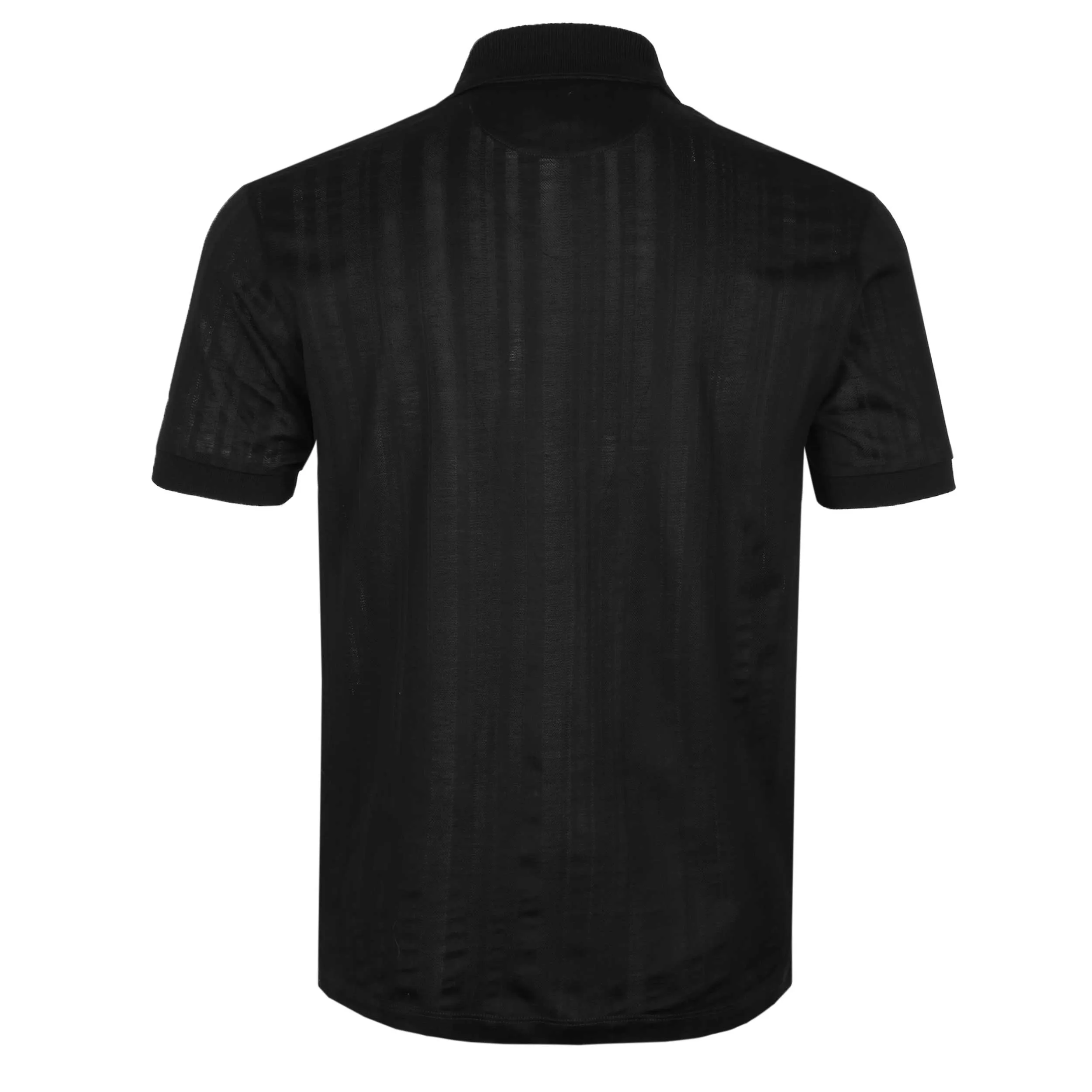 Paul Smith Tonal Stripe Polo Shirt in Black