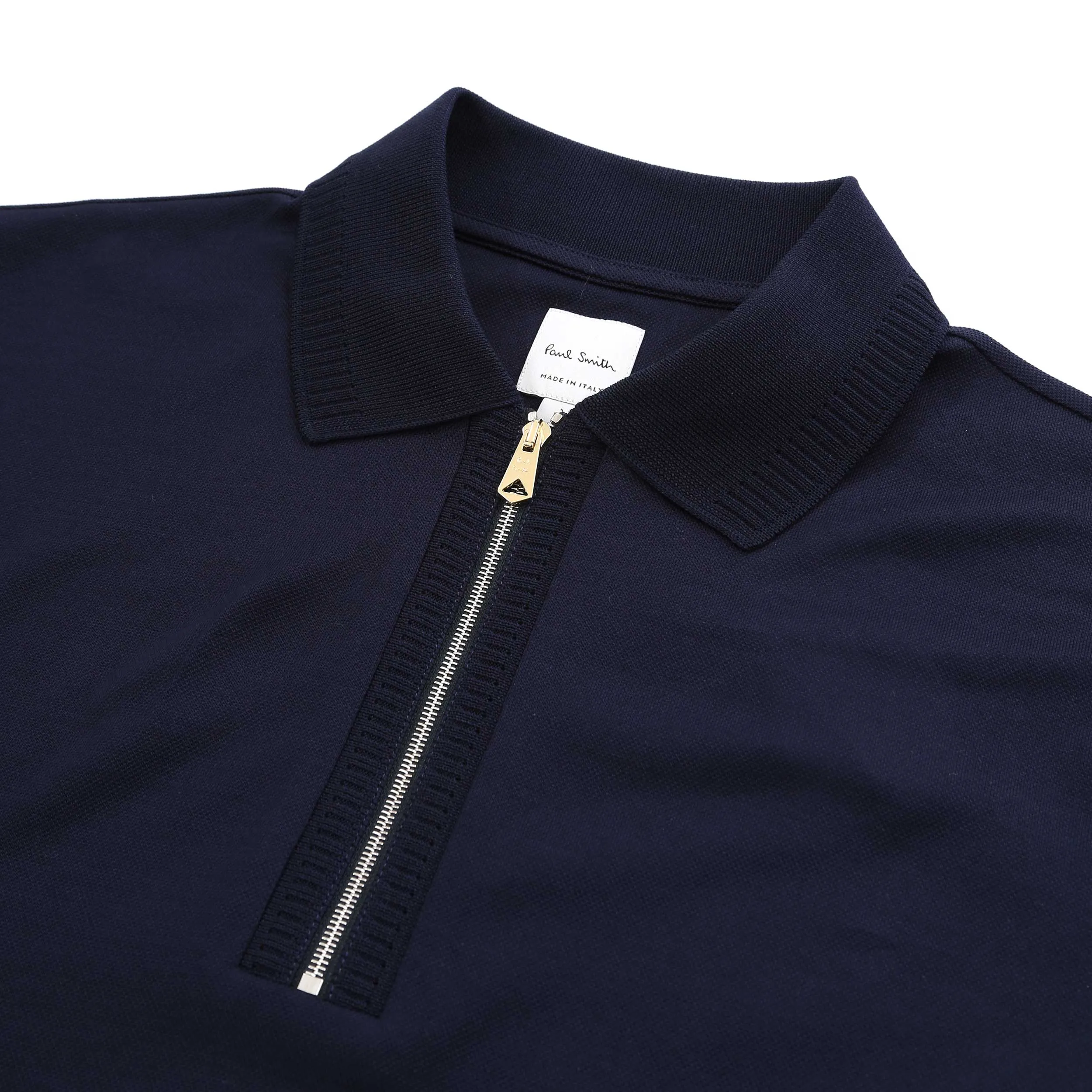 Paul Smith Zip Polo Shirt in Navy