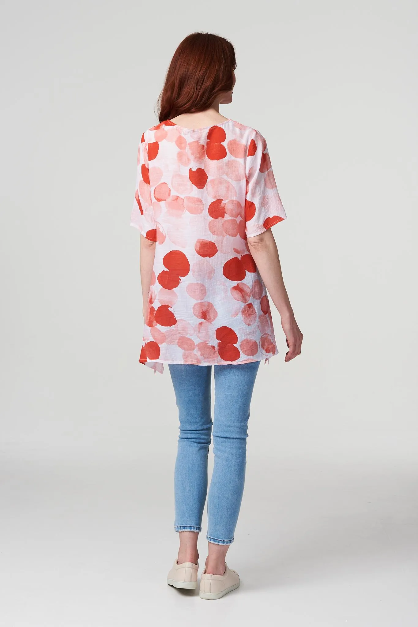 Polka Dot Layered Blouse Top