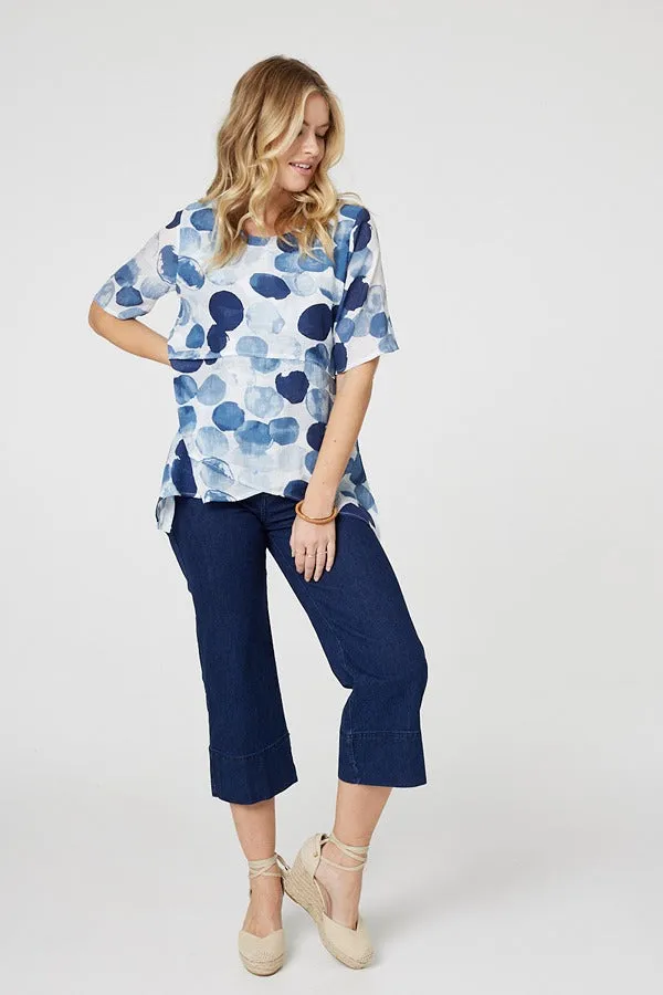 Polka Dot Layered Blouse Top