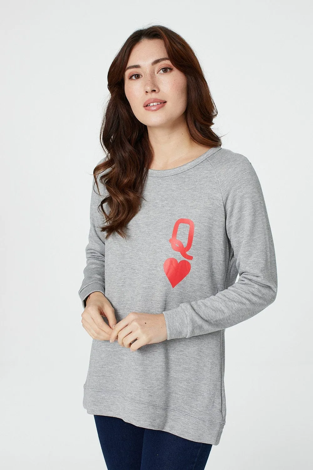 Queen of Hearts Relaxed Jumper