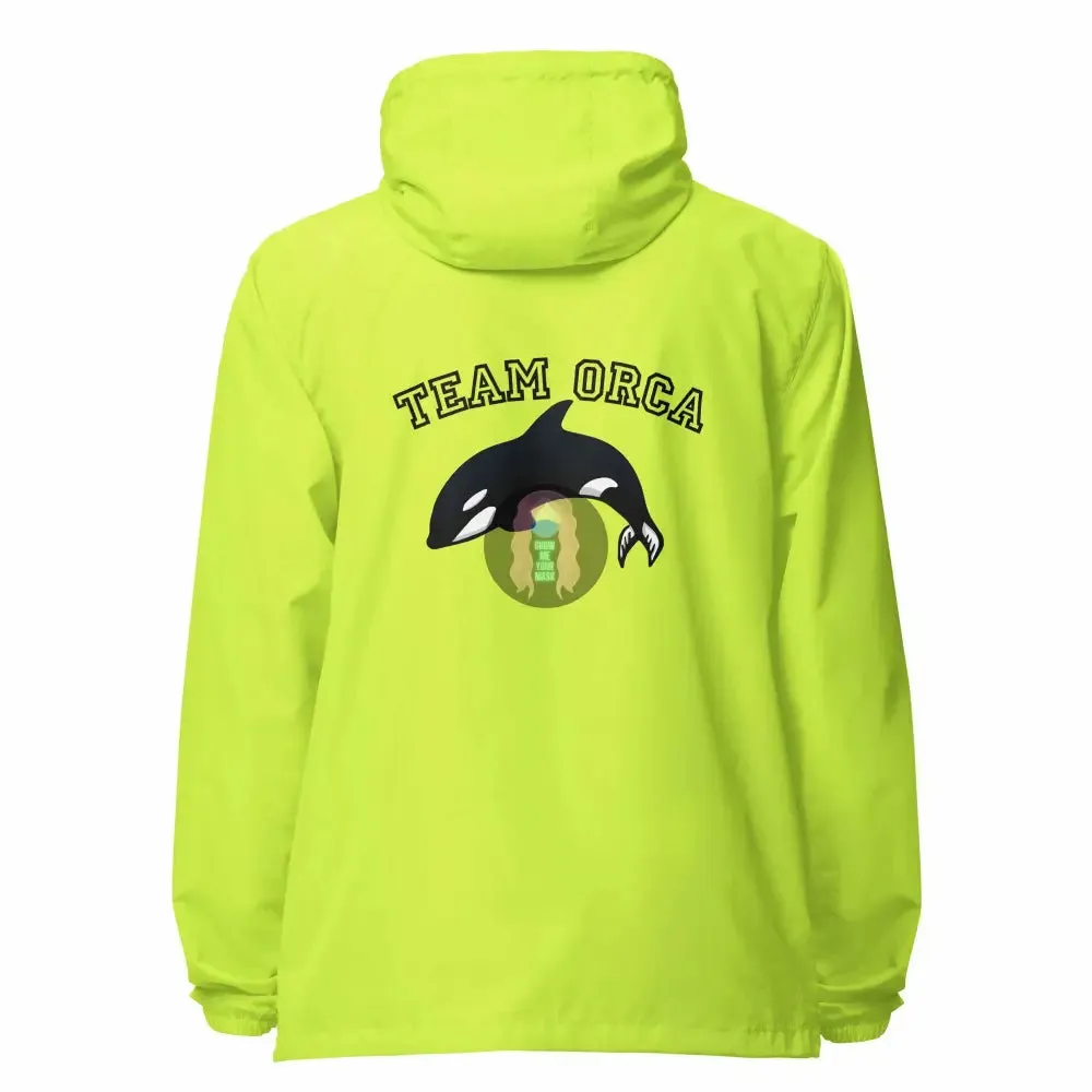 "Team Orca" Unisex lightweight zip up windbreaker