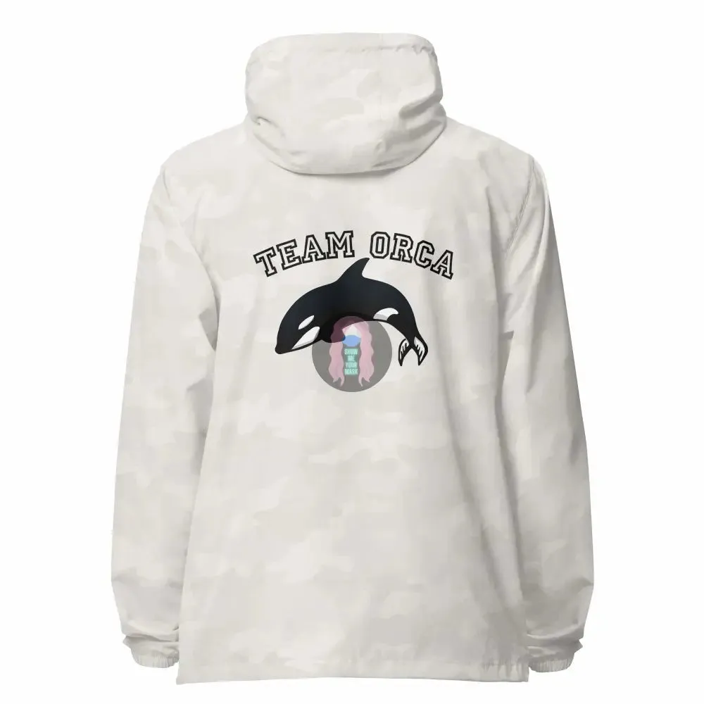 "Team Orca" Unisex lightweight zip up windbreaker