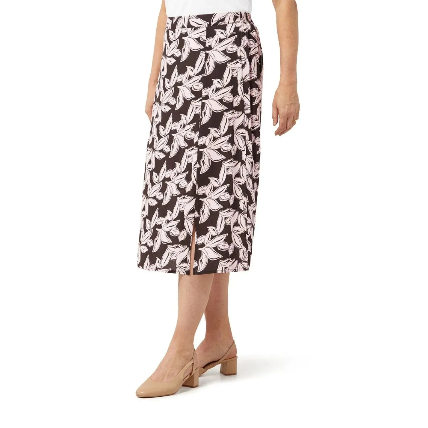 TIGI 18/20 Graphic Leaf Print Skirt