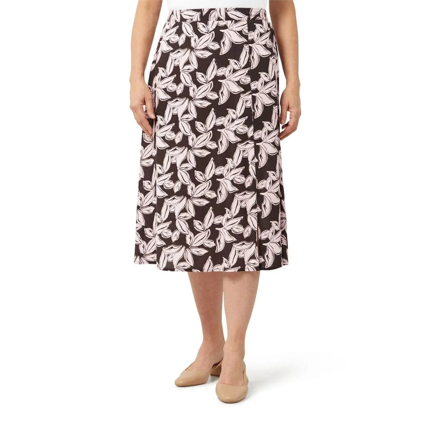 TIGI 18/20 Graphic Leaf Print Skirt