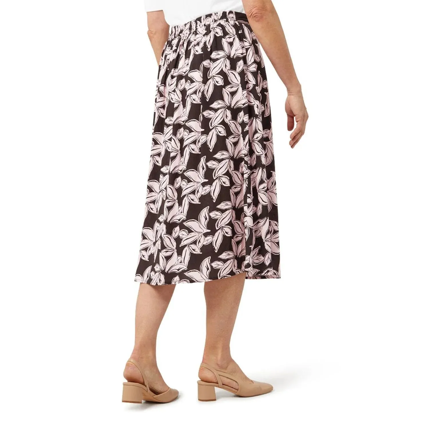 TIGI 18/20 Graphic Leaf Print Skirt