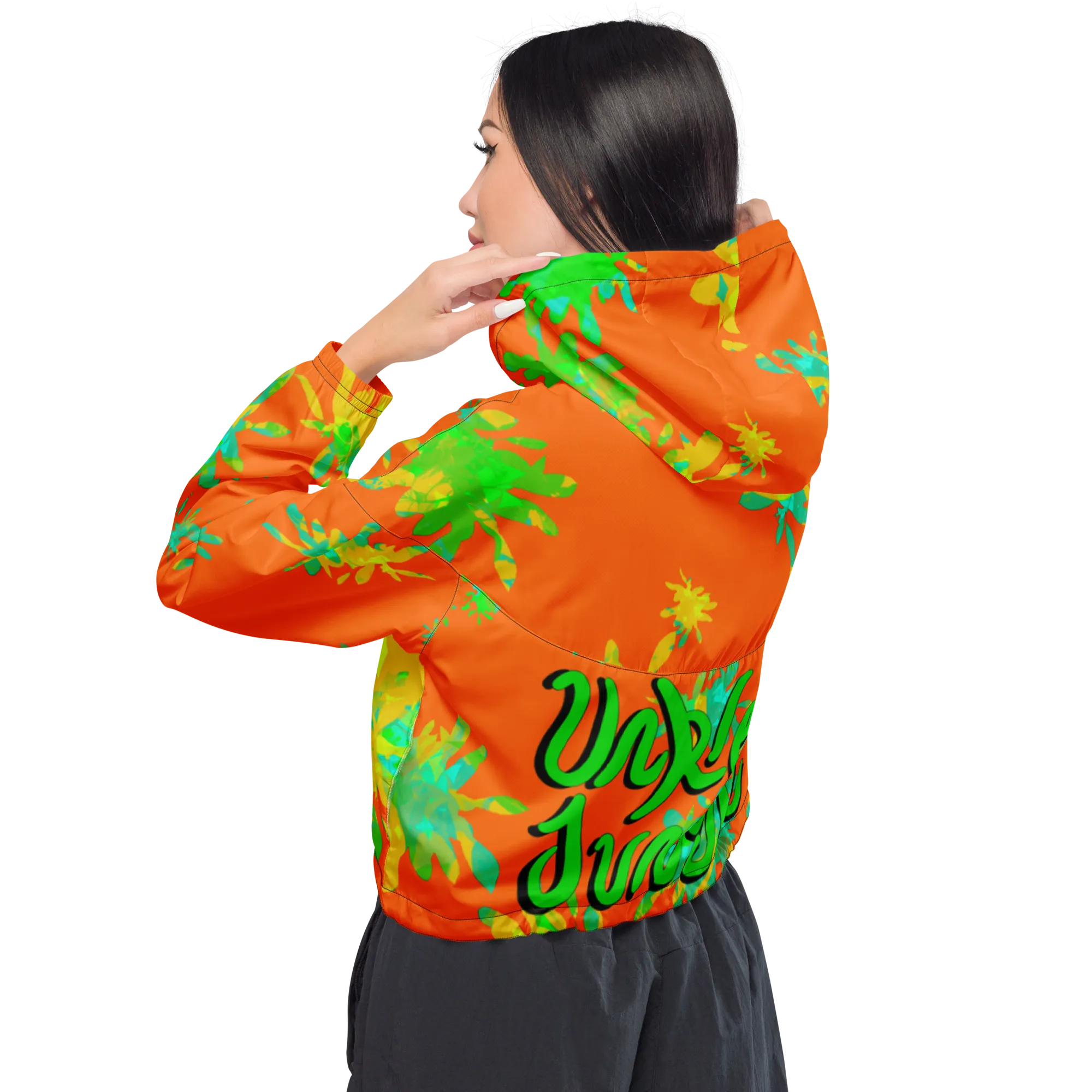 Unke Jungle Island Cropped Windbreaker